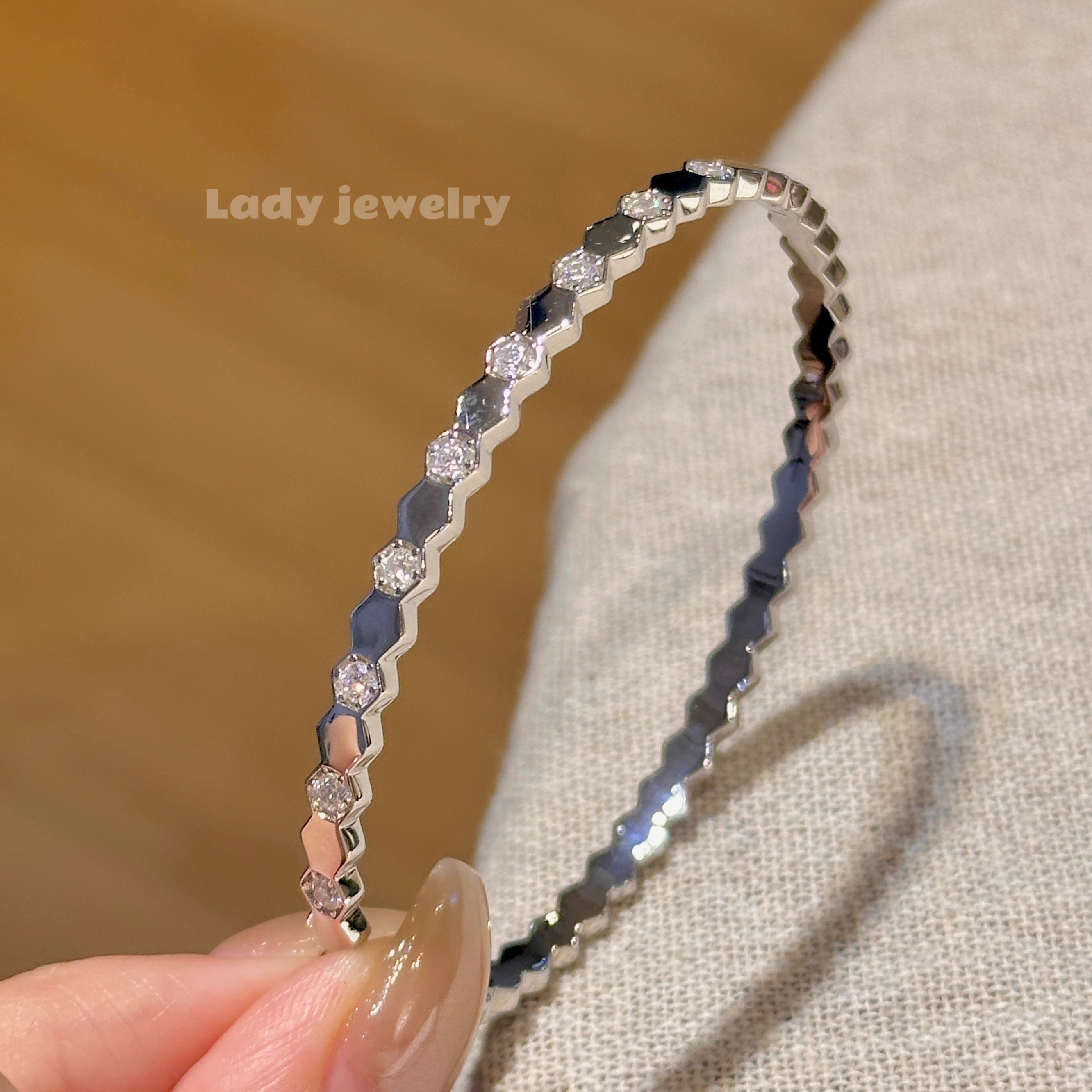 蕾迪波浪CNC工艺版「蜂巢手镯」