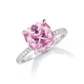 蕾迪高定s925银4克拉帕拉伊巴方钻经典 时尚 百搭戒指