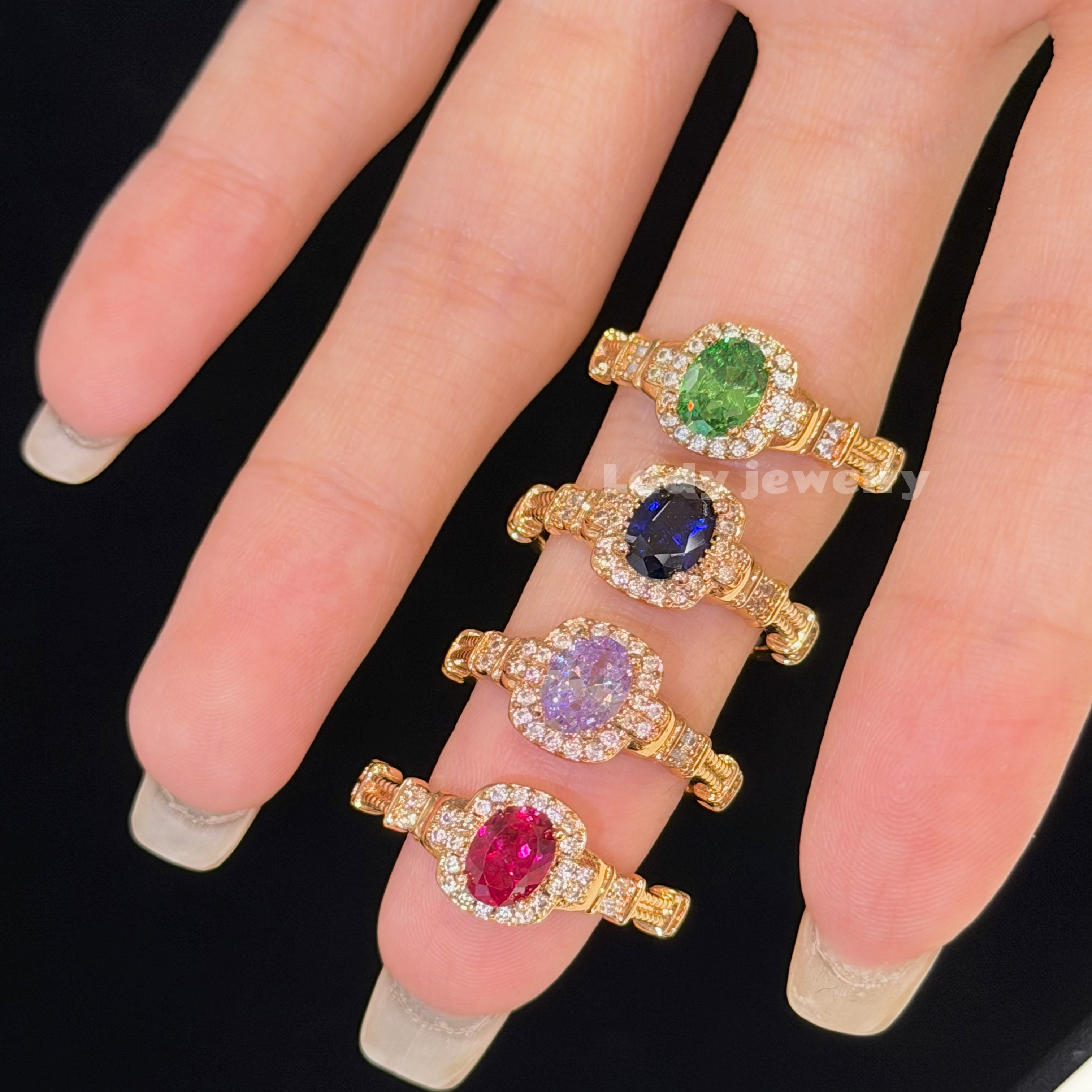 蕾迪高定1克拉薰衣草星夜皇家蓝意大利工艺时尚百搭戒指,饰品/流行首饰/时尚饰品新,戒指/指环,淘宝优惠券,粉丝福利购,淘宝优惠卷