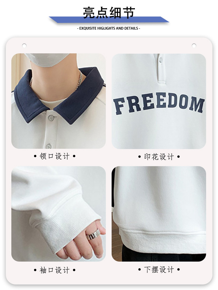 MENS SWEATSHIRT SPRING AUTUMN NEW POLO SHIRT JACKET BOYS AUTUMN LONG SLEEVE T-SHIRT TEEN TREND TOP