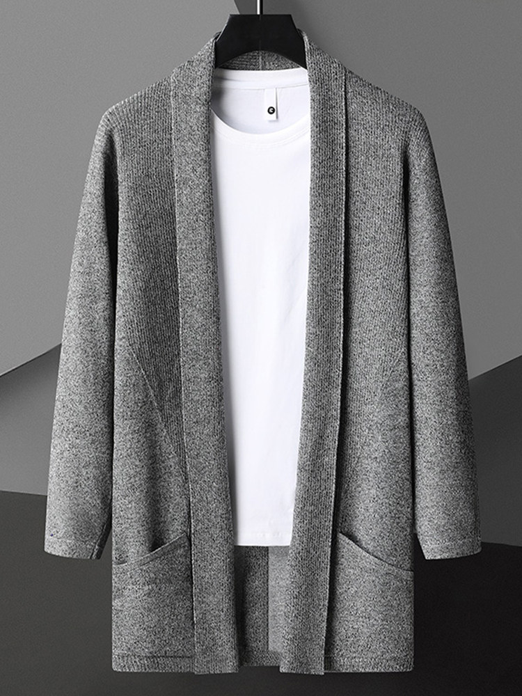 CARDIGAN JACKET MENS SPRING AND AUTUMN NEW TRENDY BRAND LAPEL CASUAL TOPS SUMMER SWEATERS YOUTH KNITWEAR GOWNS