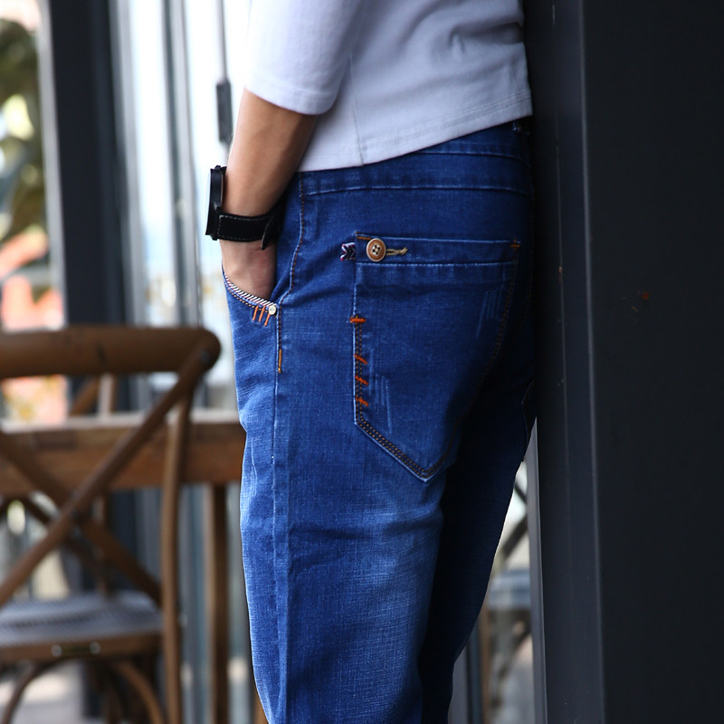 Jeans pour adolescent pieds Slim en coton - Ref 1462526 Image 5