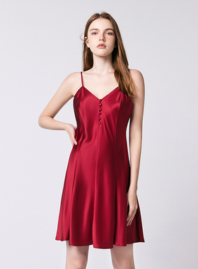 新娘晚礼服性感吊带睡裙女长款红色本命年结婚晨袍伴娘睡衣家居服