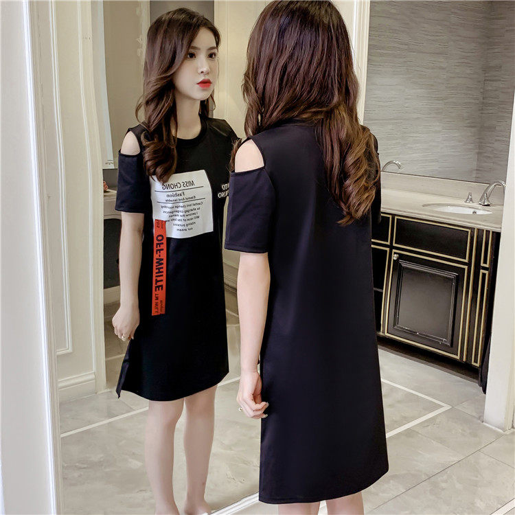 summer new pattern Korean Edition fashion Large strapless Dress Mid length version Easy Show thin Waist Short sleeved t-shirt dressin the Women's clothing/Boutique , Dress  category - from Buy2taobao.com to provide professional Taobao agent buy service