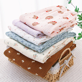 绉纱宽松遛弯裤 秋卡通薄款 子 女双层纱布碎花家居长裤 春夏纯棉睡裤