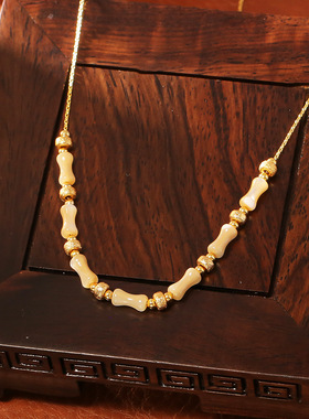 新中式国风竹节项链女轻奢小众