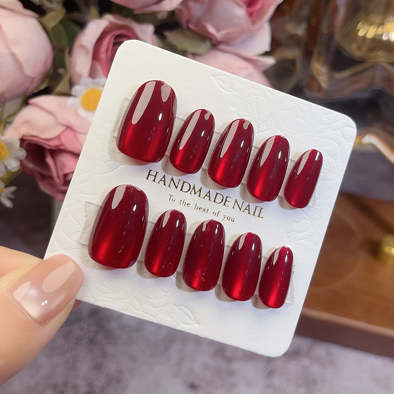 纯手工穿戴甲短款指甲贴片