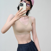 文胸无痕小胸2025新款 白T不透 粉底液隐形内衣女士夏薄款 背心胸罩