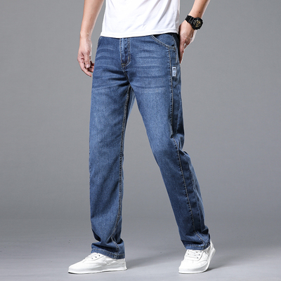 嘎嘎诺布拉链长裤水洗宽松牛仔裤