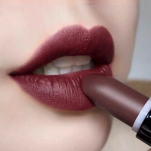 深红色暗色系欧美风车厘子色浆果色口红枣红色姨妈色女欧美色黑色