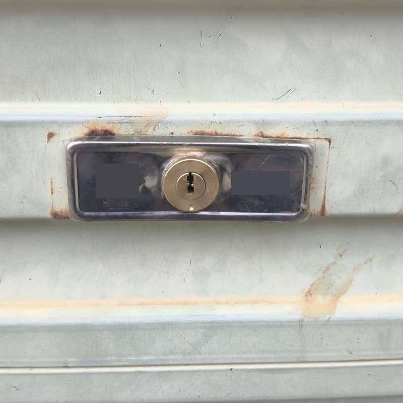 卷拉门防盗锁卷闸门锁中开铜通用型拉闸锁中间开大门配件卷帘门锁