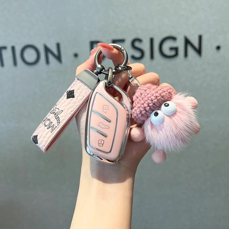 上汽荣威M7车钥匙套女士专用DMH舒享版悦享版臻享版保护套壳扣包