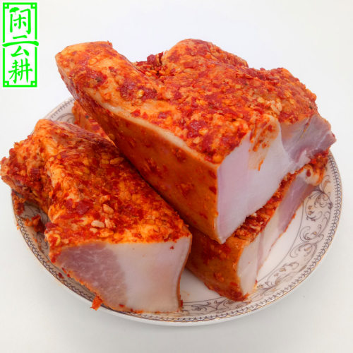 贵州黔东南土特产腌肉500g黎平榕江农家坛子酸肉土猪辣椒腌制咸菜