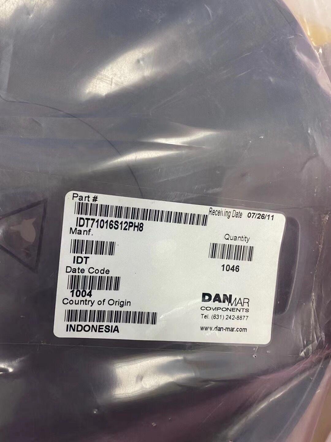 IDT71016 IDT71016S12PH TSOP-44封装 全新原装进口 直拍