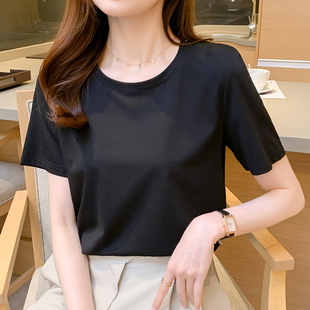 纯色半袖 桑蚕丝白色短袖 打底衫 t恤女2025年夏季 显瘦体恤上衣 新款