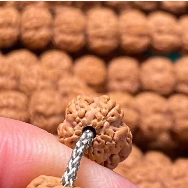 西峥花王小金刚菩提子108颗梅花桩满肉双龙纹男士手串原籽佛珠