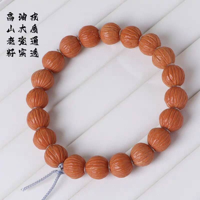毕业款猴头桃核手串文玩佛珠单圈盘玩小核桃马年手串凤羽猴头手串