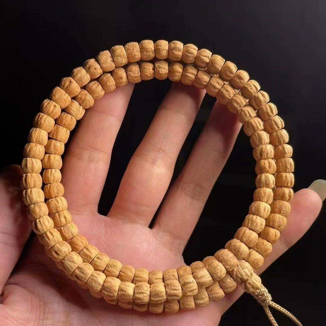 藏式热振寺红皮百香籽108菩提手串原桩深坑柏香籽桩药片手持原色