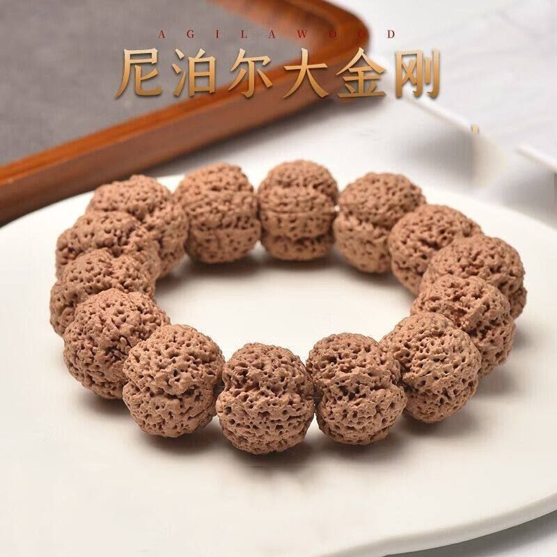 毕业级蜂王爆肉大金刚菩提手串男佛珠绕指柔单圈蜂窝纹菩提子盘玩