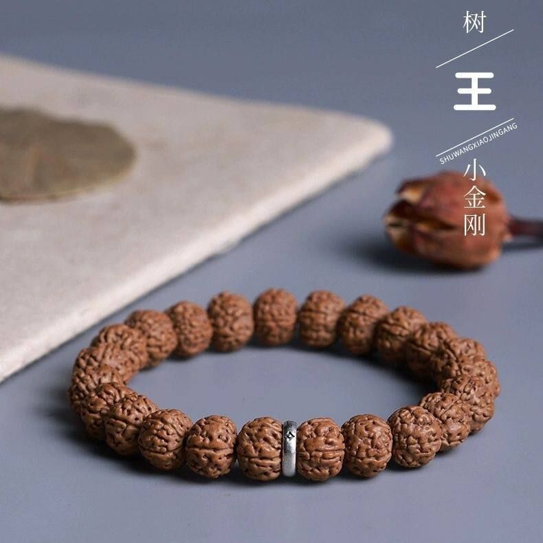 老树王小金刚菩提子爆肉单圈长串金刚爆肉文玩佛珠念珠紫金鼠手串
