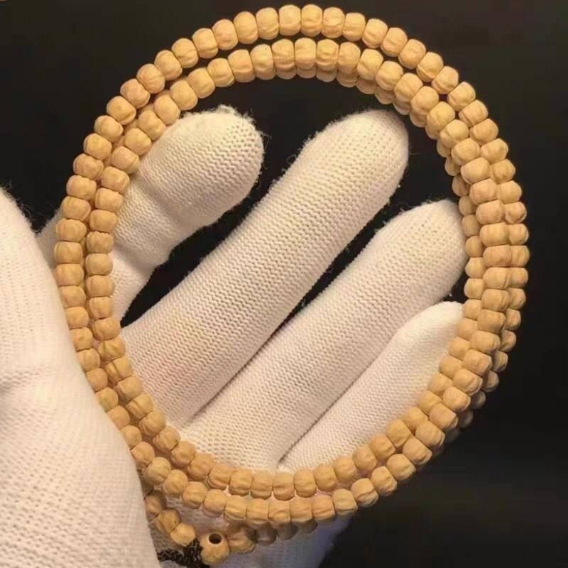 精品天然百香籽原籽手串108颗精工矮桩小精豆柏香籽男女士手链