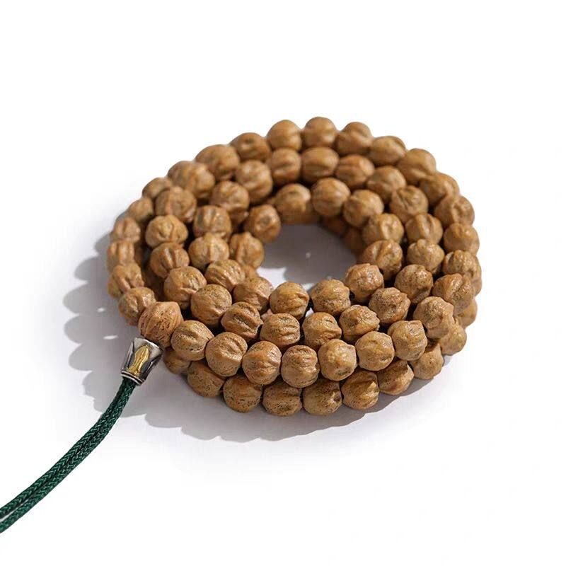 新品【尊系列】热振柏香籽原桩108颗长串饱满顺纹百香籽手串多圈