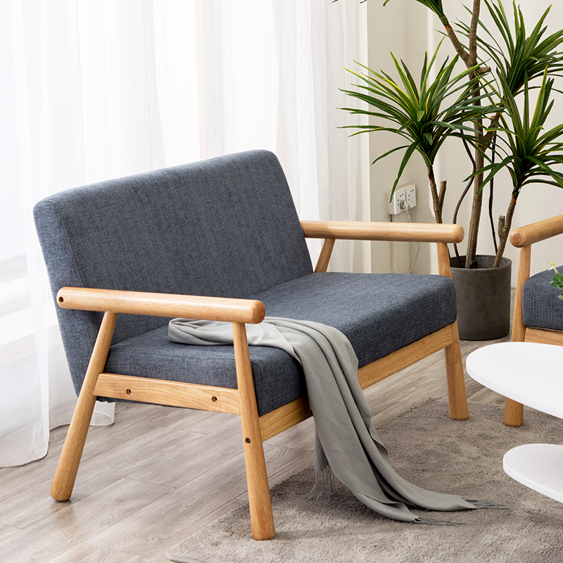 ikea宜家北欧小沙发简约现代双人沙发椅小户型客厅休闲椅卧室实木
