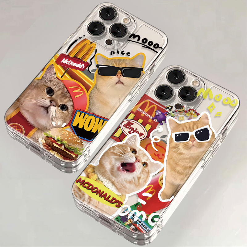 壳壳大世界m记潮牌猫咪适用苹果14/15手机壳iphone15promax手机套13全包14pro太空透明壳12软壳16pro保护套女