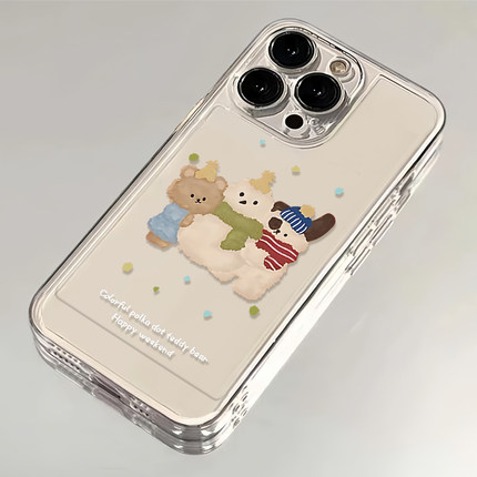 壳壳大世界ins可爱卡通适用苹果14/15手机壳16promax手机套iphone12软壳11新款15pro保护套XS防摔8p透明壳13