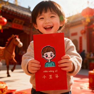 最棒的孙子红包2026新款刺绣卡通可爱棒的女儿儿子红包生日周岁利