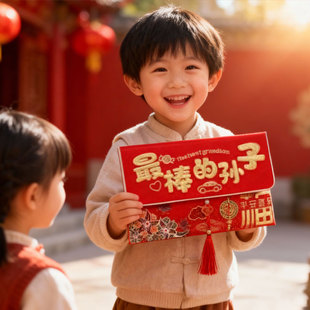 最棒的孙子红包棒的孙子孙女新年红包2026马年新款利是封过年给孩