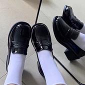中低跟圆头鞋 原创日系校供鞋 少女鞋 牛筋底单鞋 正统jk制服鞋 二次元