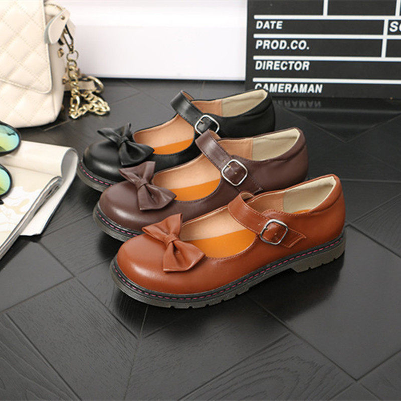 洛丽塔甜美圆头单鞋玛丽珍软妹学院风蝴蝶结小皮鞋森系LOLITA女鞋在类目 女鞋, 低帮鞋中 - 来自Buy2taobao.com提供专业的淘宝代购服务
