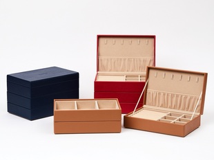 三层自由堆叠珠宝首饰收纳盒｜EXQOUSE匡禾 博主同款