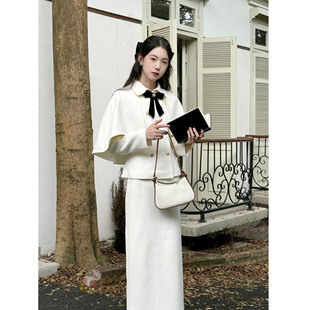 【清仓】北岛家原创秋季富家千金风斗篷大小姐套装小香风两件套女