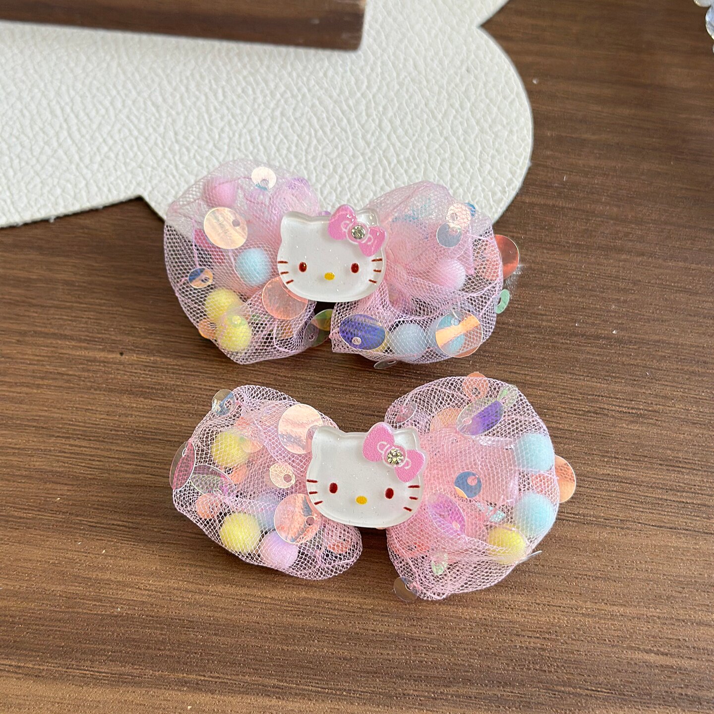 HelloKitty甜美蕾丝蝴蝶结发夹