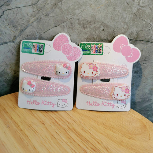 凯蒂猫儿童日系女樱花对夹发饰