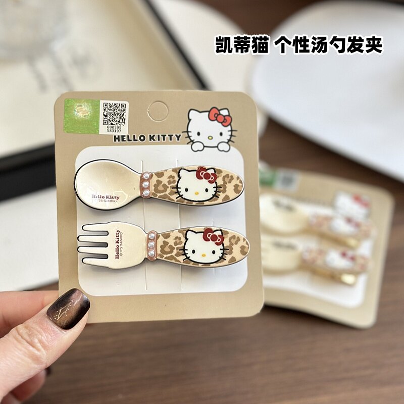 正版HelloKitty汤勺发夹甜美碎发夹少女叉子刘海夹凯蒂猫百搭发卡,饰品/流行首饰/时尚饰品新,发饰,淘宝优惠券,粉丝福利购,淘宝优惠卷