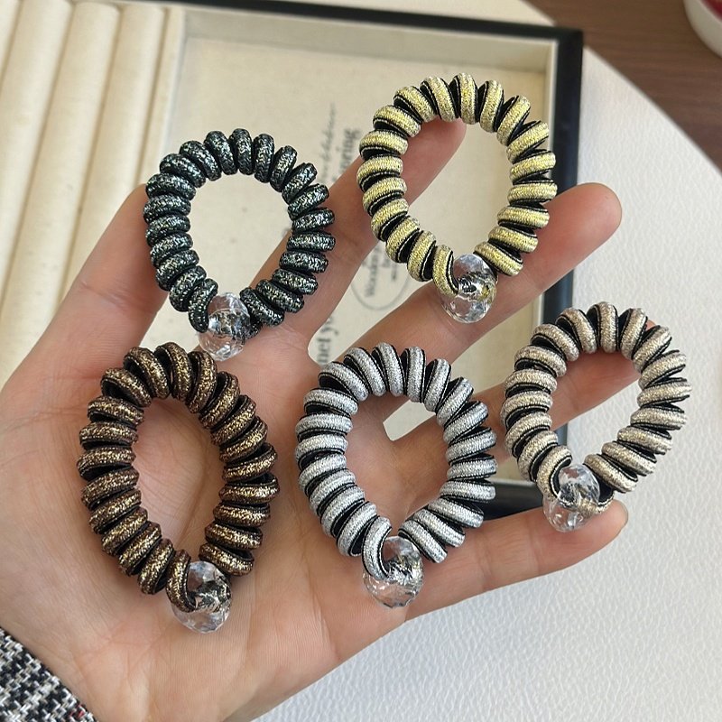 金丝电话线发圈女韩国无痕简约发绳扎头发橡皮筋高弹力不勒发头绳,饰品/流行首饰/时尚饰品新,发饰,淘宝优惠券,粉丝福利购,淘宝优惠卷