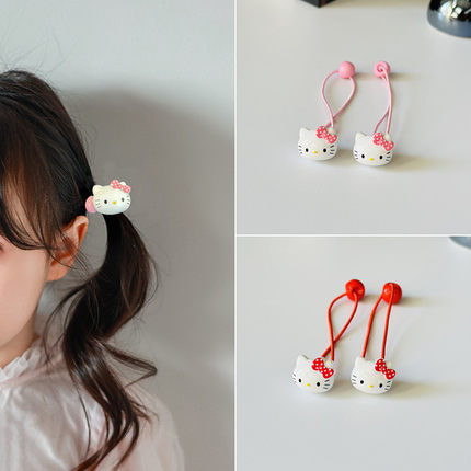 hellokitty高弹力发圈女童扎马尾双头皮筋小女孩发绳婴幼儿童头饰