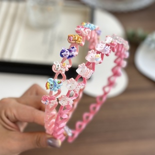 夏日新款 kt猫儿童发箍碎发整理神器不勒头发卡百搭小马小女孩头箍