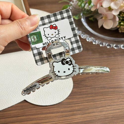 HelloKitty抓夹高级感银色鲨鱼夹