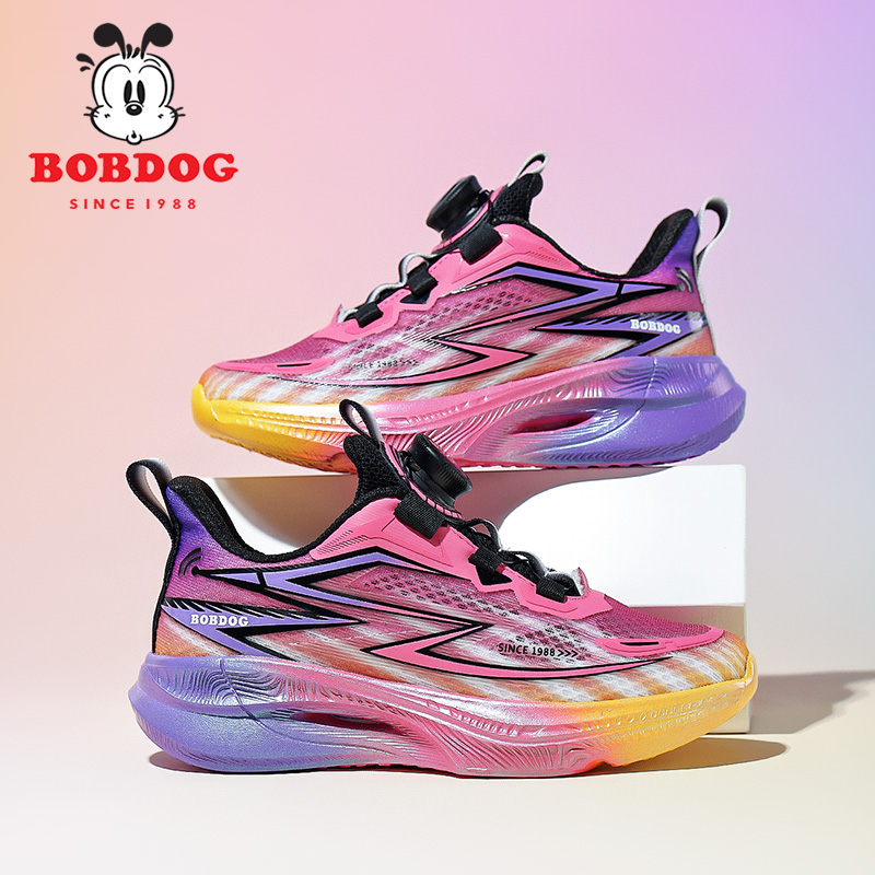 巴布豆男童鞋子新款碳板跑步鞋