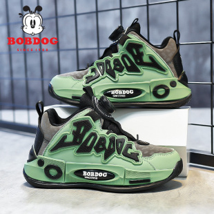 巴布豆童鞋儿童篮球鞋男童鞋子大童官方正品男孩青少年防滑运动鞋