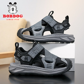 中大童防滑软底儿童沙滩鞋 巴布豆童鞋 新款 2025夏季 子 男童包头凉鞋