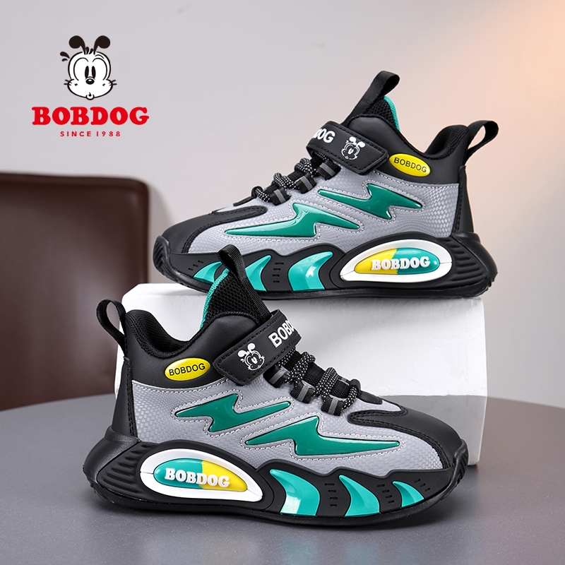 巴布豆男童皮面防水运动鞋