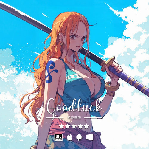 娜美-12 海贼王8K4K二次元动漫手机平板电脑桌面插画高清壁纸头像