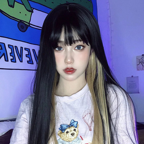 漫画刘海伪娘风女装大佬挂耳染