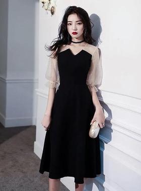 性感黑色晚礼服男反串变装用品cd伪娘大码连衣裙女装大佬衣服套装