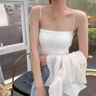 秋季内搭纯色伪娘上衣大码男用女装大佬吊带背心性感cd变装打底衫